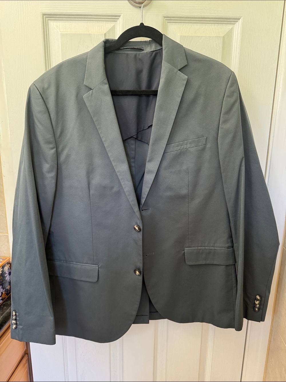 H&M Men's Slate Gray Two-Button Suit Blazer